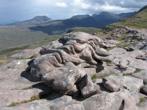 Odd-looking rock from above