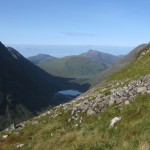 Going up Am Bodach to the Aonach Eagach ridge