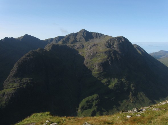 Looking south at Aonach Dubh and Stob Coire nan Lochan