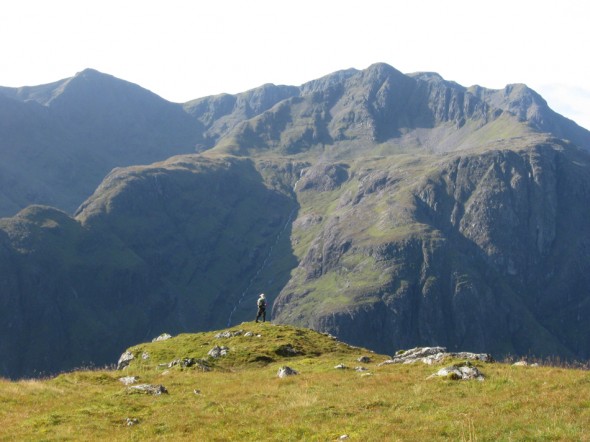 Standing in front of Aonach Dubh and Stob Coire na Lochan