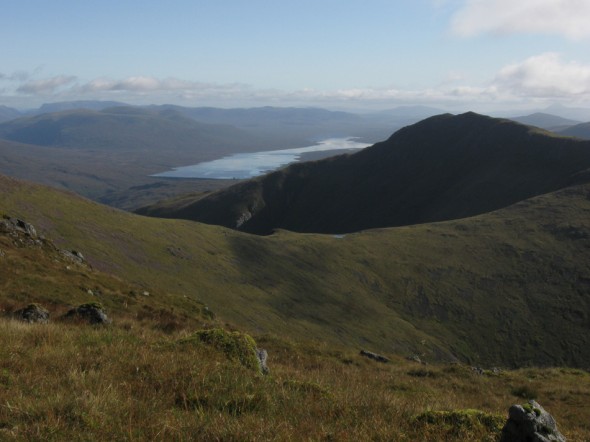 Close-up of Blackwater Reservoir in the distance