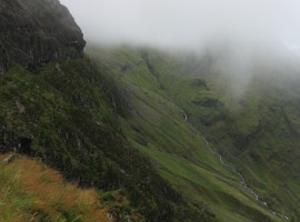 Looking back south down Coire nam Beithach
