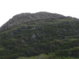 From north to west along the flank of Aonach Dubh