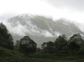 Garbh-Bheinn peeking through the mist