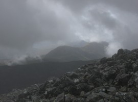 Hill seen through the cloud