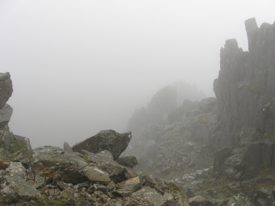 Bristly Ridge in mist