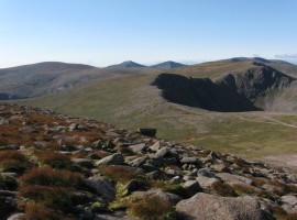 Stob Coire an' t-Sneachda and Cairn Lochan in the near distance