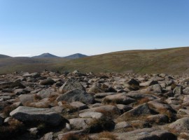 The tops of Cairn Toul and the Angel's Peak just visible