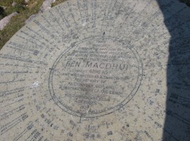 The engraved stone dial on Ben Macdui