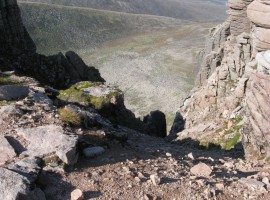 The view down the Vent on Cairn Lochan