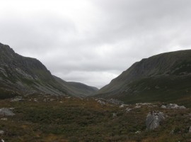 Approaching the Lairig Ghru pass