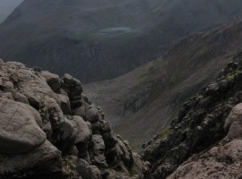 View from gully to Lochan Uaine