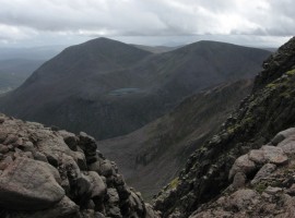 View from gully to Lochan Uaine