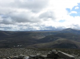View from the summit shelter of Meall a' Bhuachaille