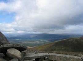 View west, with the next top Creagan Gorm on the right