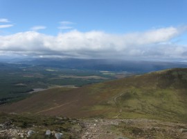 The lower reaches of Creagan Gorm with the Queen's Forest