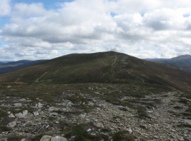 Looking back at Meall a' Bhuachaille from Creagan Gorm