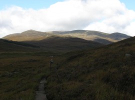The path curves gently right to head northwards