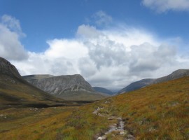 Looking up Glen Dee