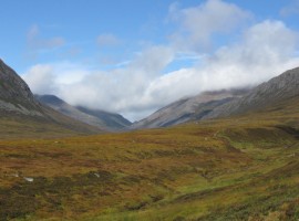 Looking north up Glen Dee