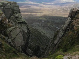 Looking east down gully into Corrie of Lochnagar