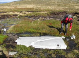 The first bit of aeroplane debris