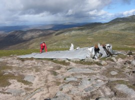 More debris part way up the hill