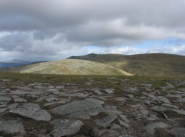 Looking over to Lochnagar with Carn a' Choire Bhoidheach in the sunshine