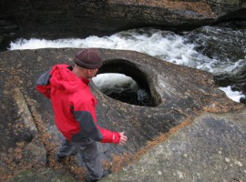 With a person to provide scale