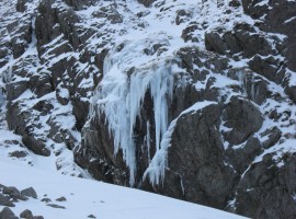 One of the impressive icy waterfalls