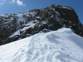Looking towards the Broad Stand climbing route