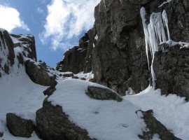 Looking further up the gully