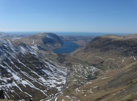 Looking back south-west to Wastwater and the sea