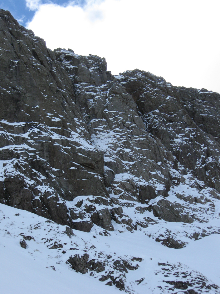 Climber on crags