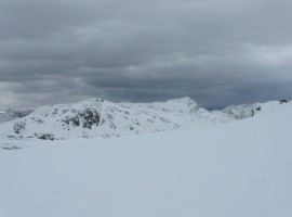 Looking at Esk Pike, Bowfell, and some of the Crinkles