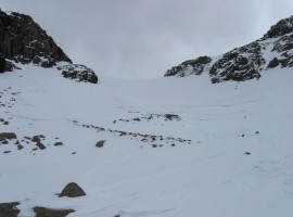 Looking back up at the col