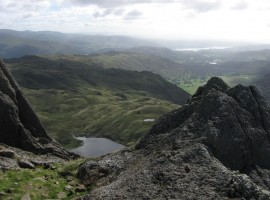 View south-east from Pavey Ark