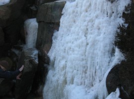 Frozen waterfall