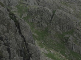 Scafell Pike across the pass