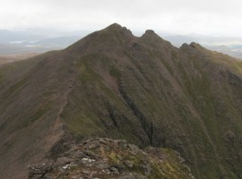 The ridgeline up to Bidein a' Ghlas Thuill