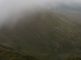 Glas Tholl corrie and the steep scree slope of Glas Mheall Mor