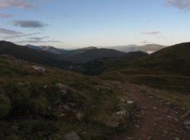Looking back down the path