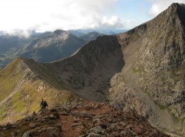 B heading down to the start of the CMD Arete