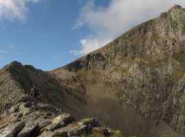 Nearing the end of the arete