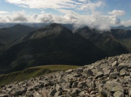 Sgurr a' Mhaim with its slopes in shadow