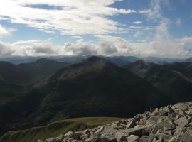View south going up Ben Nevis from the east