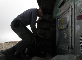 Having a look inside the shelter