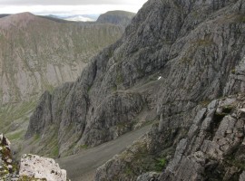 Small patch of snow on the North Face