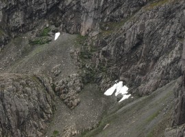 A closer view of the old snow