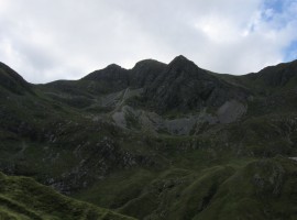 Looking up at Stob BÃ n